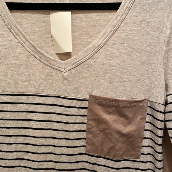 Micro-suede patch elbow patch top - Picture 3 of 5